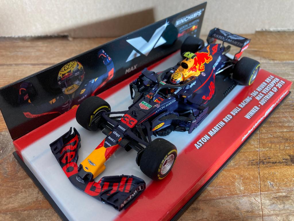 ✅ Max Verstappen 1:43 editie 37 Winner Austrian GP 2018 RB14, Ophalen of Verzenden, Nieuw, Formule 1
