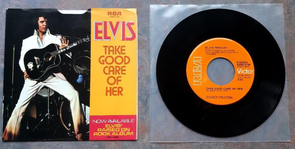 Elvis Presley Take Good Care of Her USA 45 RPM 1974, Cd's en Dvd's, 7 inch, Single, Zo goed als nieuw, Pop