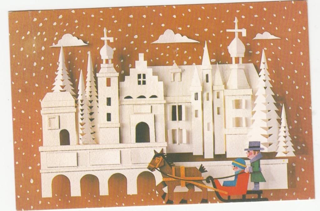 Knipkunst Knipwerk Winter Arreslee Ontwerp J. v.d. Boom, Verzamelen, Ophalen of Verzenden, 1980 tot heden, Ongelopen, Overige thema's