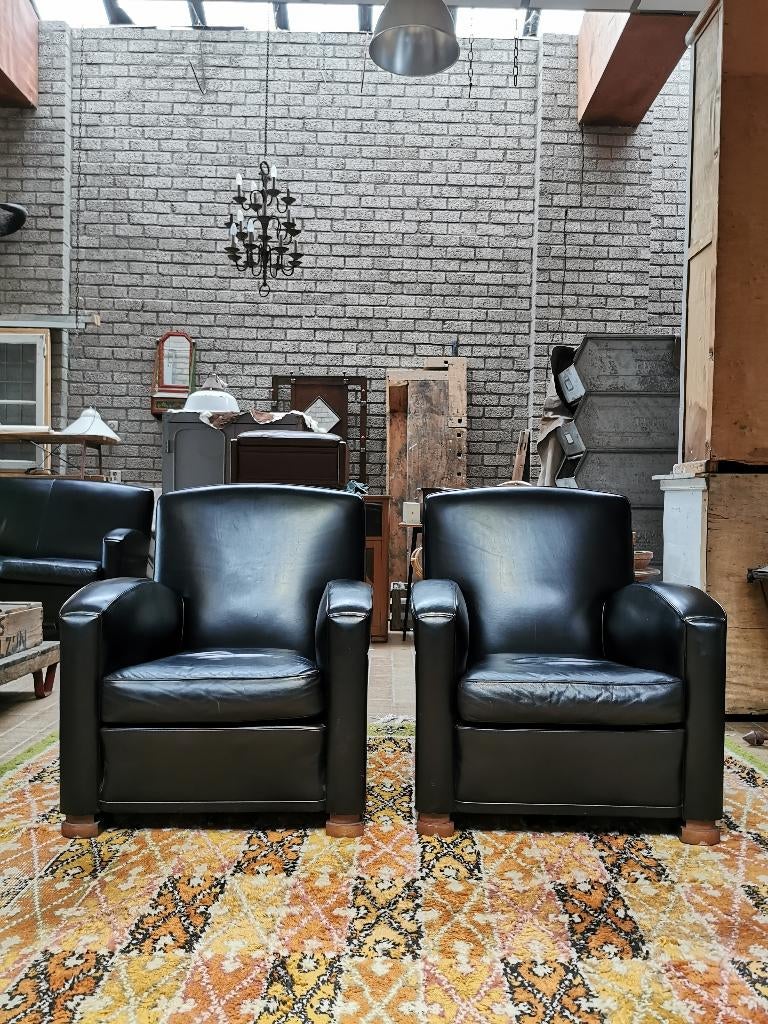Poltrona frau art deco clubchairs, Ophalen of Verzenden, Zo goed als nieuw, 75 tot 100 cm, Minder dan 50 cm