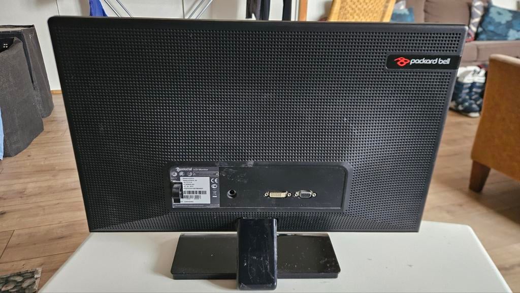 Beeldscherm met DVI en VGA aansluiting, Computers en Software, Monitoren, Ophalen, Gebruikt, Packard Bell, Full HD