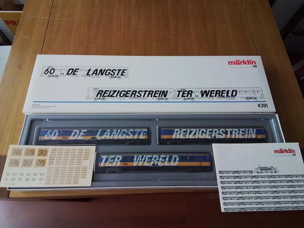 HO Marklin 3 dlg NS ICR De langste riezigertrein ter wereld, Wisselstroom, Ophalen of Verzenden, NS, Märklin