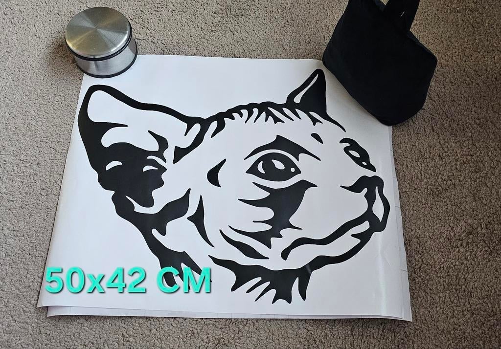 Raamsticker, deursticker, autosticker, muursticker, sphynx,, Ophalen of Verzenden, Nieuw, Sticker