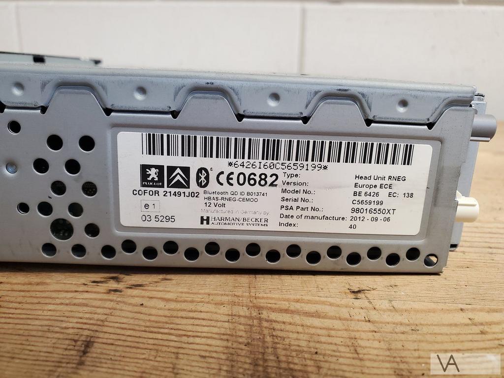 Peugeot 3008 5008 Citroen C3 DS3 radio navigatie 98016550xt, Gebruikt, -, -, Ophalen of Verzenden