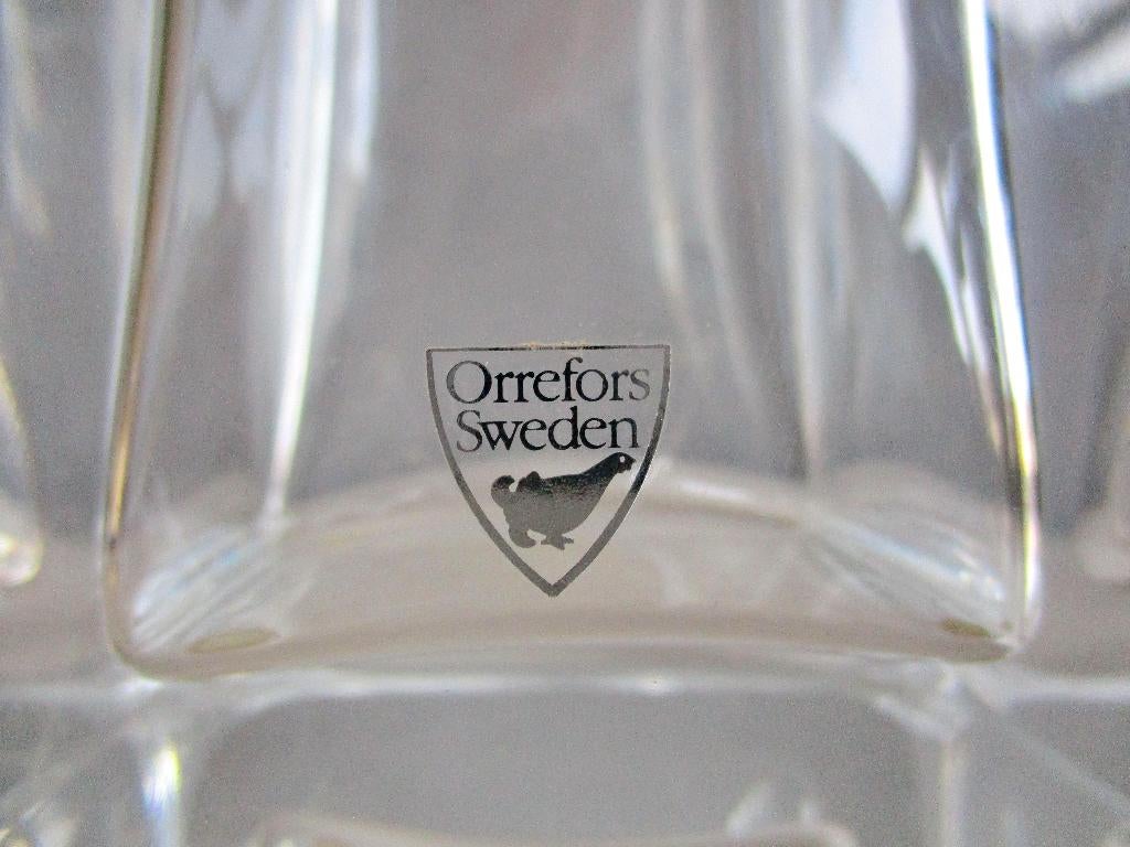 Orrefors fles of karaf grote glazen kristal glas met stop, Antiek en Kunst, Ophalen of Verzenden