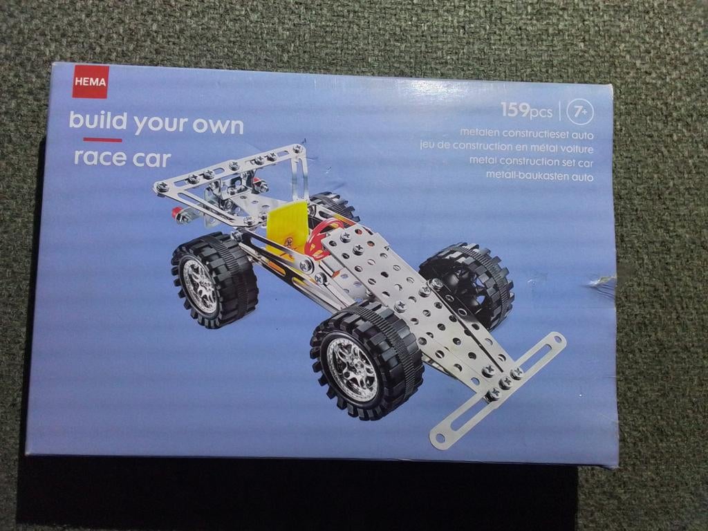 Metalen Constructieset Auto - Bouw je eigen raceauto!, Ophalen of Verzenden, Nieuw, Losse stenen
