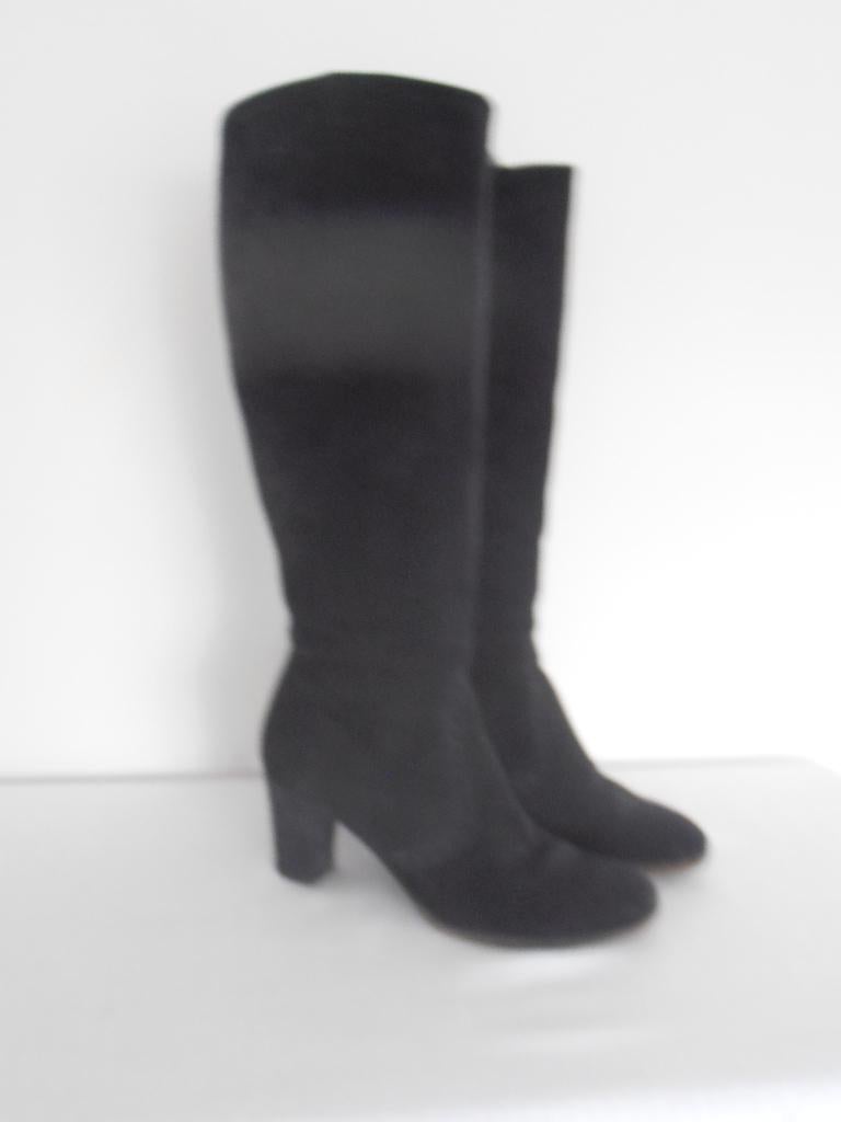 Progetto - prachtige donkerblauwe suede laarzen - 39, Kleding | Dames, Schoenen, Hoge laarzen, Zo goed als nieuw, Progetto, Verzenden