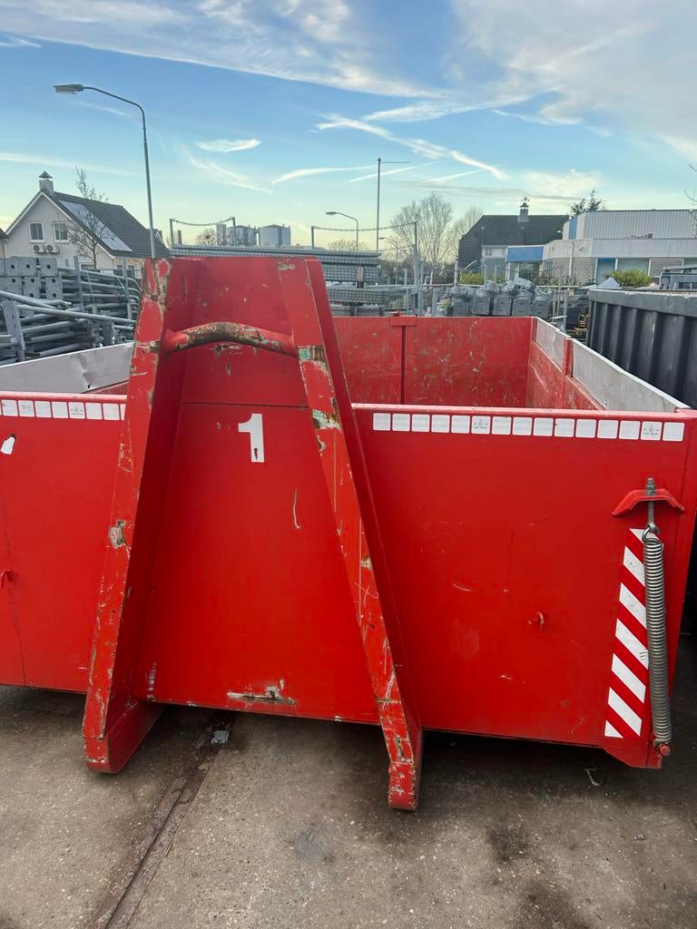 Container 510cm met open zijkanten en hulpveer, Ophalen of Verzenden