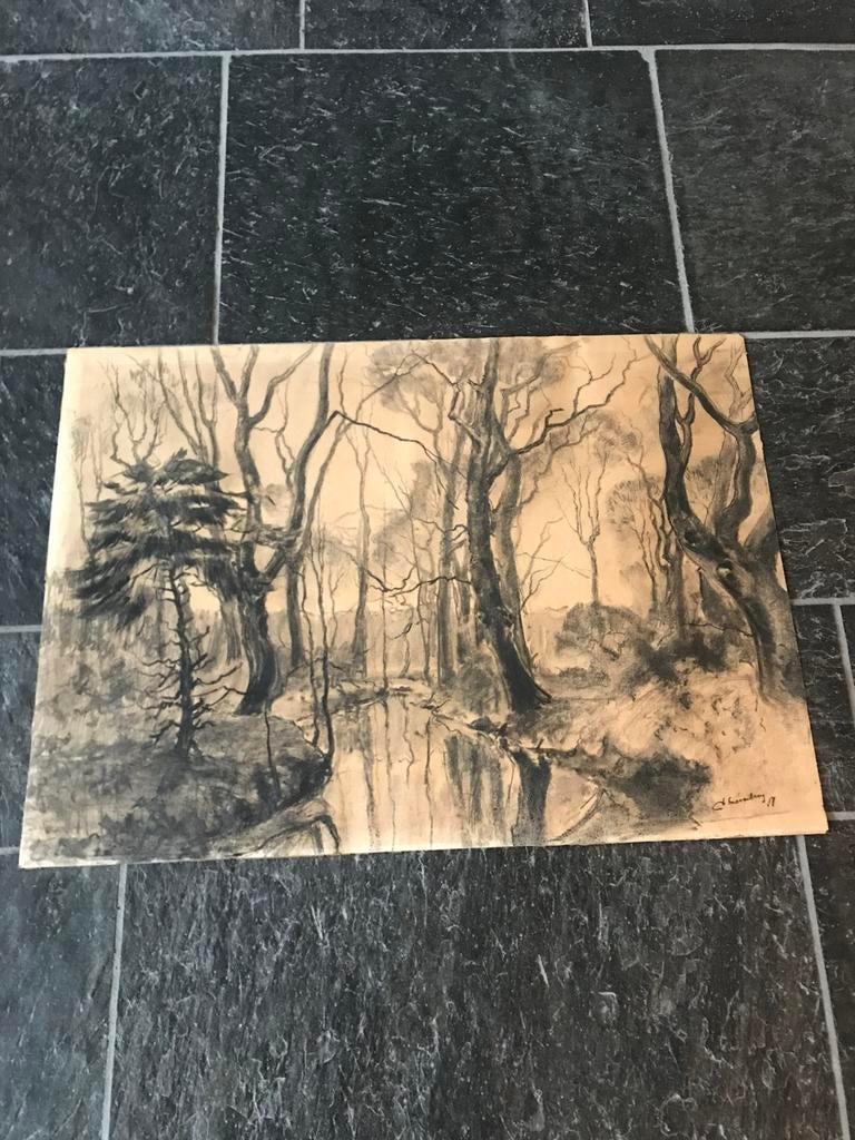 Dirk Smorenberg, tekening/studie., Antiek en Kunst, Ophalen of Verzenden