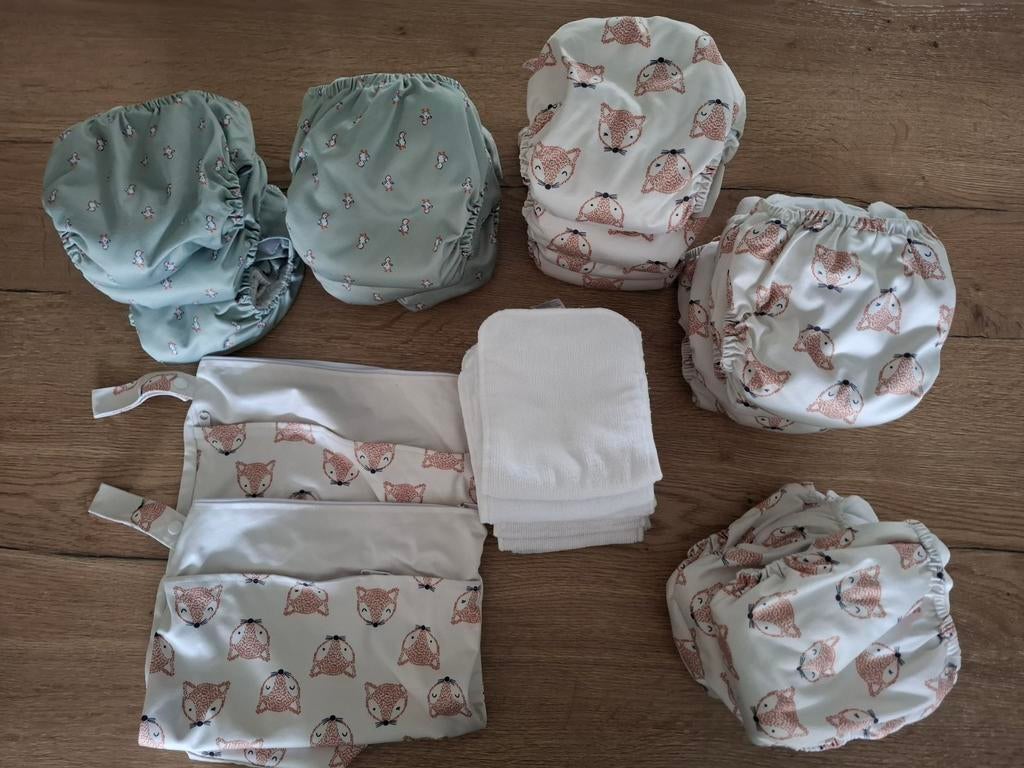 Wasbare luiers set - Hema + diverse merken, Kinderen en Baby's, Badjes en Verzorging, Overige typen, Ophalen of Verzenden, Zo goed als nieuw