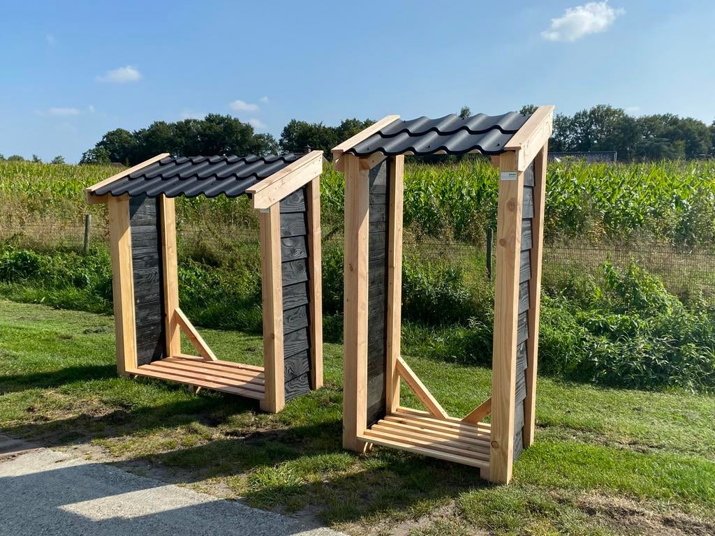 Opmaat gemaakt houthok houtopslag brandhout opslag, Tuin en Terras, Haardhout, Minder dan 3 m³, Ophalen, Overige houtsoorten, Blokken