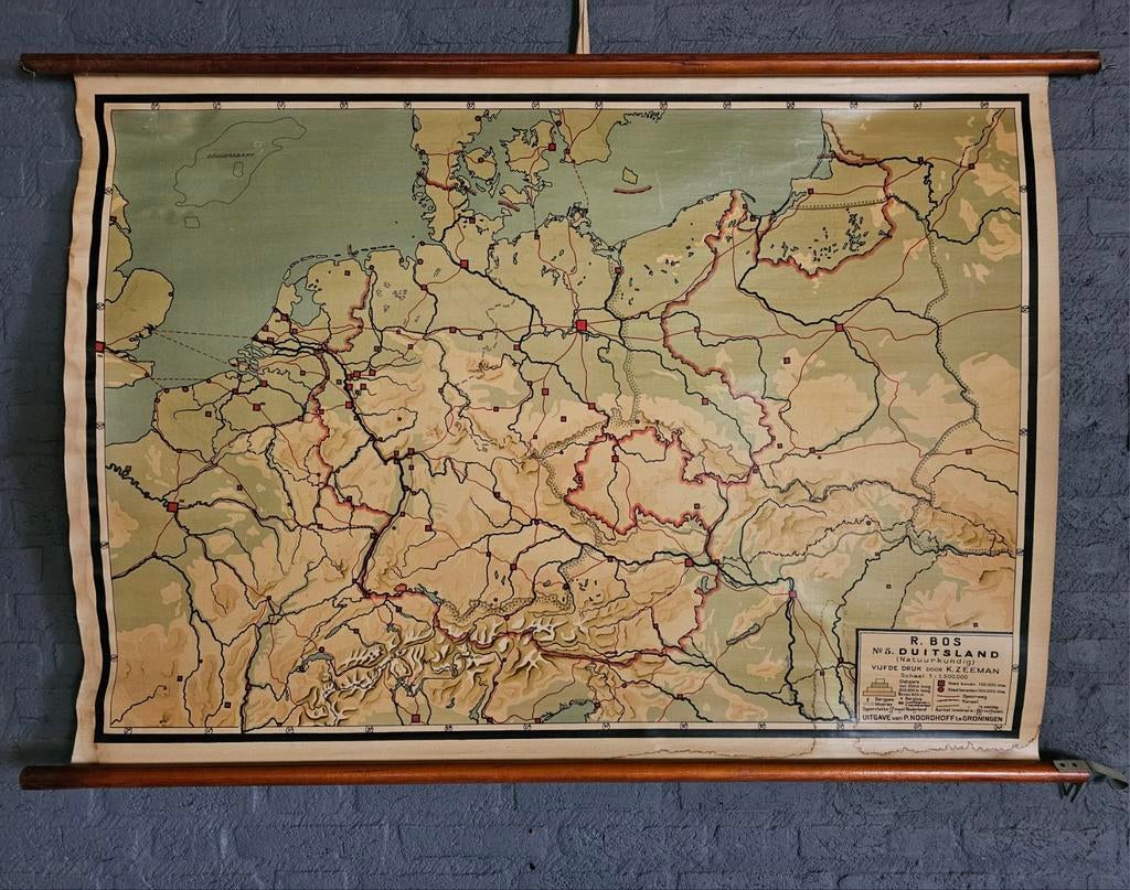 Schoolplaat Duitsland(ca 1950), Ophalen of Verzenden, Aardrijkskunde