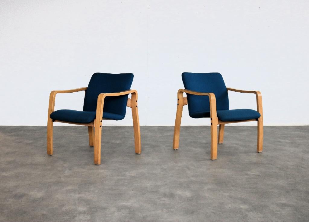 vintage fauteuils | armchairs | jaren 80 | Zweden, Huis en Inrichting, Fauteuils, Gebruikt, ., 75 tot 100 cm, Ophalen of Verzenden