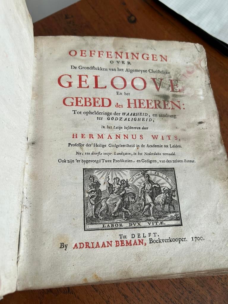 Hermannus Wits - Oefeningen, 1700, Delft, Antiek en Kunst, Ophalen of Verzenden