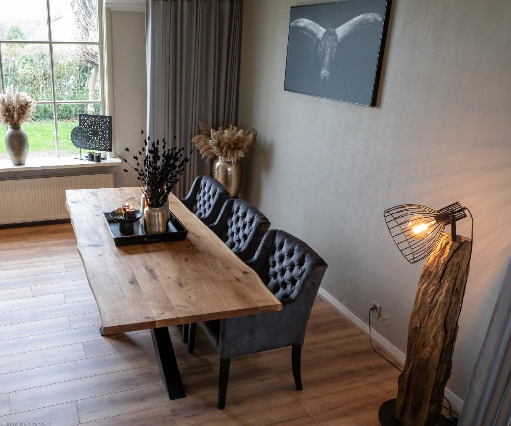 Eettafel | Boomstamtafel | Boomstammeubels | Handgemaakt, Vijf personen of meer, Rechthoekig, Nieuw, 200 cm of meer