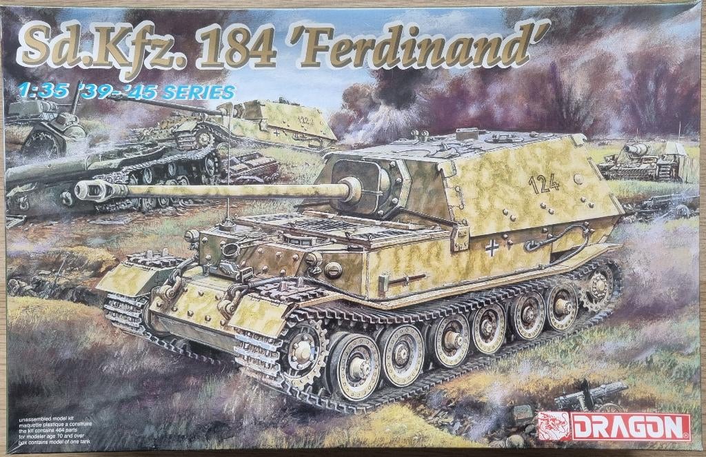 Dragon 1:35 #6133 WWII German Sd.Kfz.184 Ferdinand, Overige merken, Tank, 1:32 tot 1:50, Nieuw
