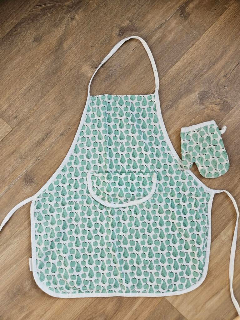 Dille & Kamille schort + ovenwant speelkeuken, Kinderen en Baby's, Ophalen, Zo goed als nieuw, Overige materialen, Speelkeuken-accessoire