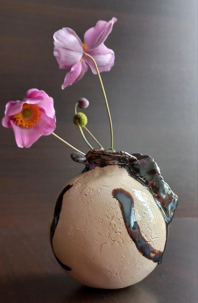 Keramische Designvaas – Uniek Galerieobject (PB ’04), Ophalen of Verzenden