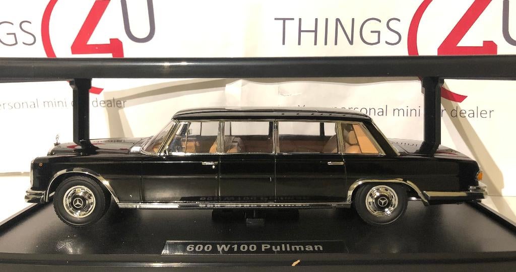 KK-Scale 1:18 Mercedes-Benz 600 LWB W100 Pullman 1964 zwart, Ophalen of Verzenden, Nieuw, Auto, Overige merken