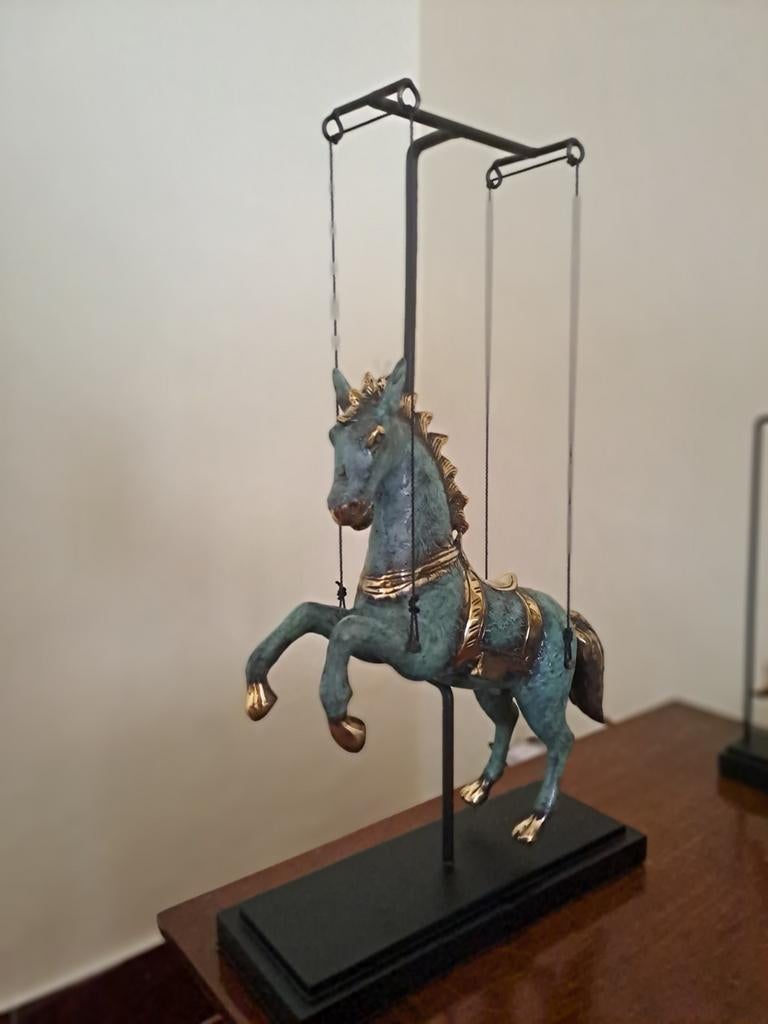 Koperen Carousel Paardje Bali - Collectors Item, Antiek en Kunst, Ophalen of Verzenden