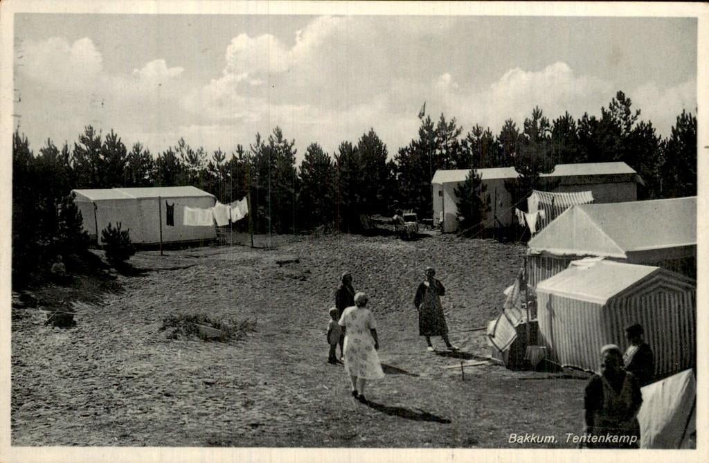 Bakkum - Tentenkamp - Tenten, Ophalen of Verzenden, 1920 tot 1940, Gelopen, Noord-Holland
