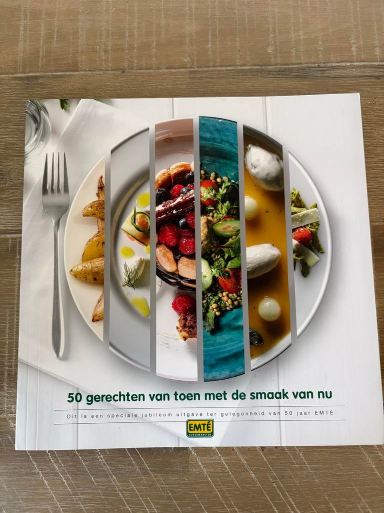 EMTÉ Kookboek - 50 jaar jubileum editie, Boeken, Kookboeken, Voorgerechten en Soepen, Ophalen of Verzenden, Zo goed als nieuw