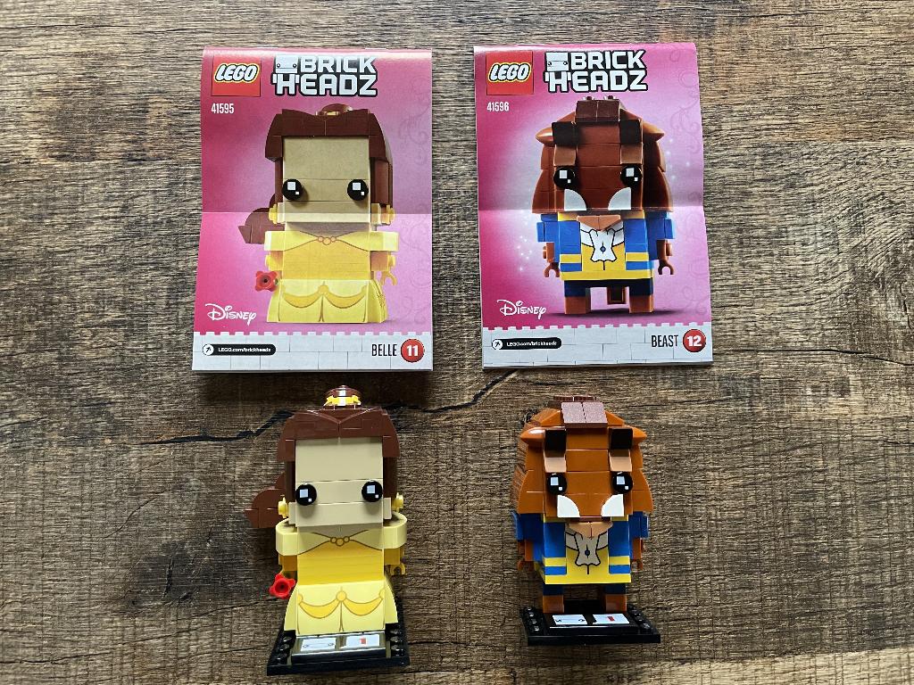 Lego BrickHeadz 41595 & 41596: Belle en het Beest GEOPEND, Ophalen of Verzenden, Zo goed als nieuw, Complete set, Lego