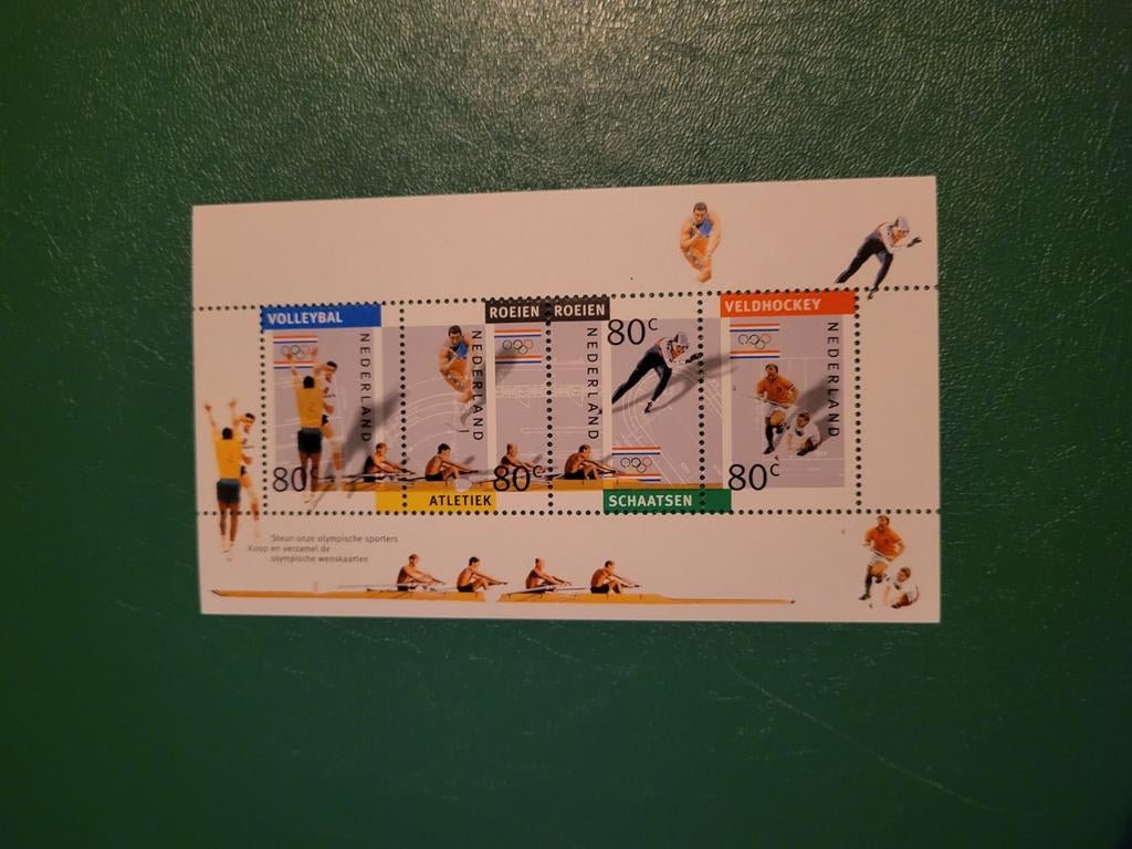 Olympische Spelen 1992 Postzegelblok, Postzegels en Munten, Postzegels | Nederland, Postfris, Na 1940, Ophalen of Verzenden
