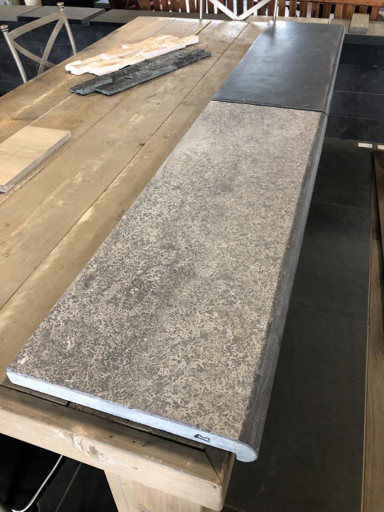 zwembadranden hardsteen 100x35x3/5 cm alle zijden afgewerkt, Tuin en Terras, Zwembaden, Rond, Ophalen, 120 cm of meer, 300 cm of meer