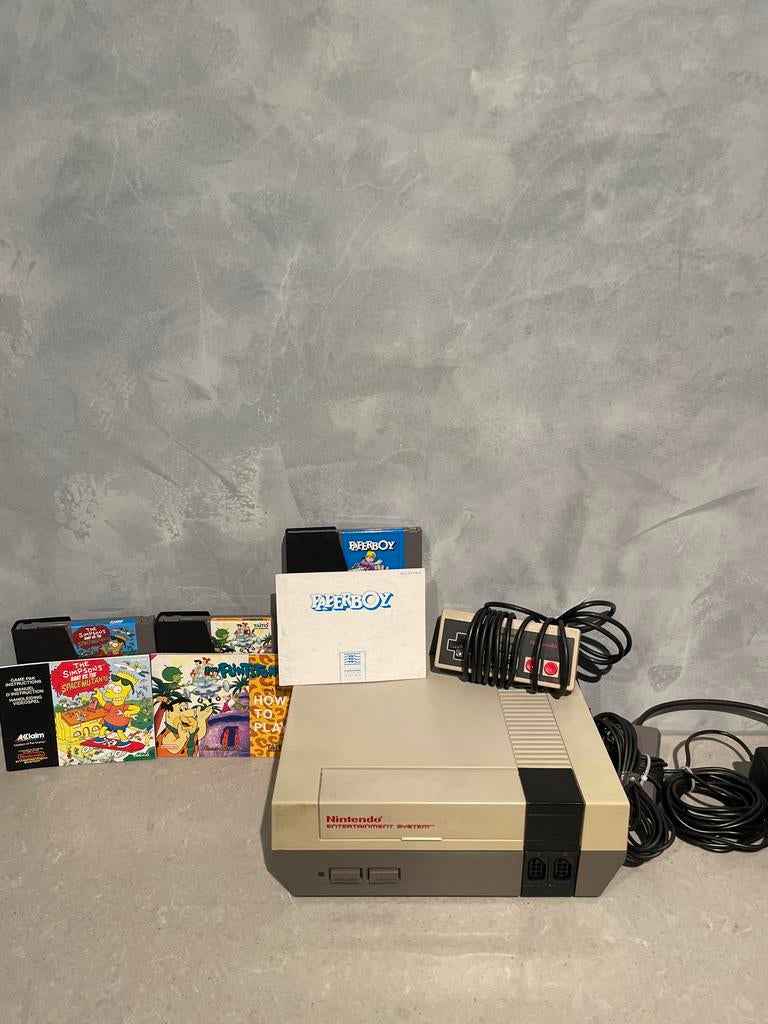 Nintendo NES Console compleet met 3 games, Ophalen of Verzenden, Niet werkend, Zonder controller