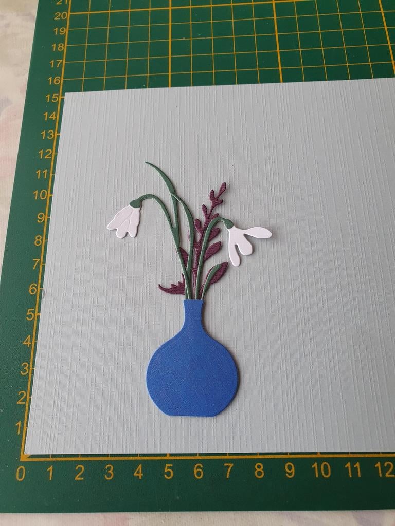 Stansje Vaas Sneeuwklokjes, Hobby en Vrije tijd, Ophalen of Verzenden, Zo goed als nieuw, Overige thema's, Pons of Mal