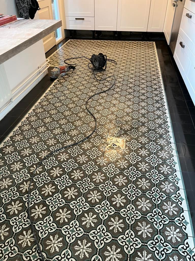 Cement tegels schoonmaken polijsten, Ophalen of Verzenden