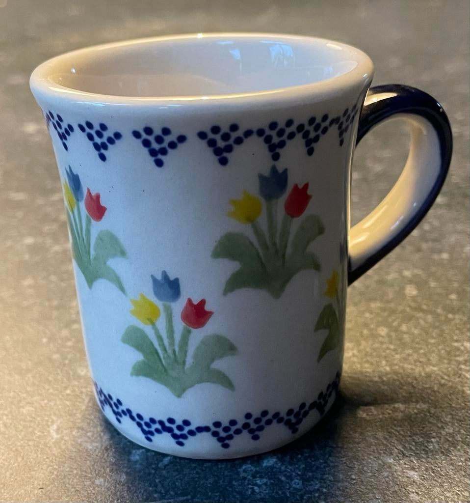 Bunzlau Keramiek Rechte Beker tulpen 150 ml, Keramiek, Ophalen of Verzenden, Zo goed als nieuw, Overige stijlen