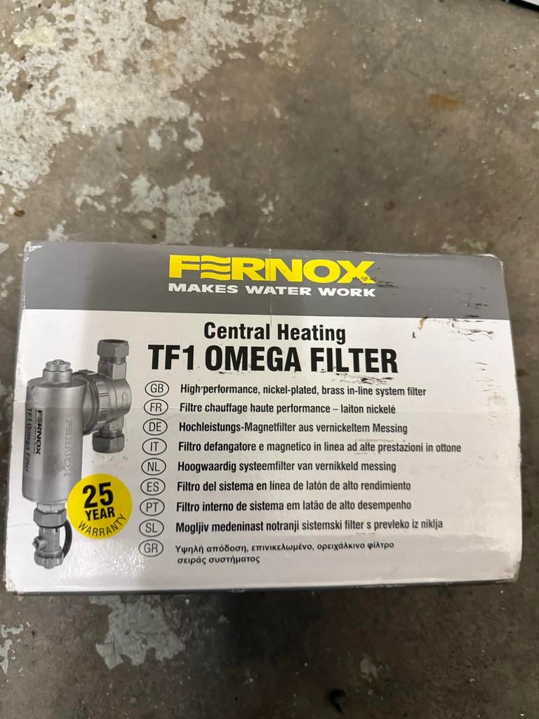 Nieuwe Fernox TF1 Omega Filter, Doe-het-zelf en Verbouw, Verwarming en Radiatoren, Ophalen of Verzenden, Nieuw, Overige typen