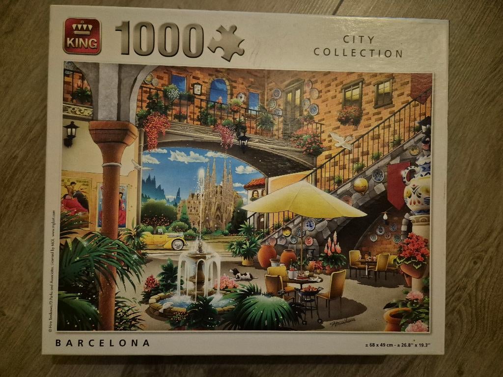City collection Barcelona Puzzel, Ophalen of Verzenden, 500 t/m 1500 stukjes, Gebruikt, Legpuzzel