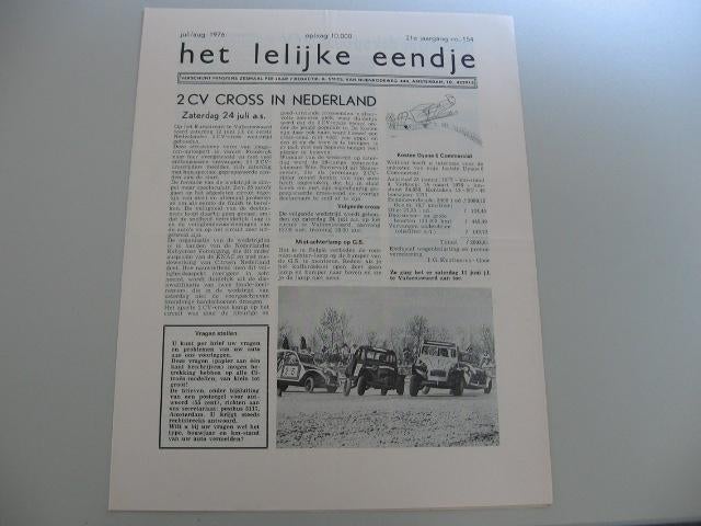 CITR 061 het lelijke eendje, 21e jrg, no. 154, clubblad, Boeken, Auto's | Folders en Tijdschriften, Zo goed als nieuw, Overige merken