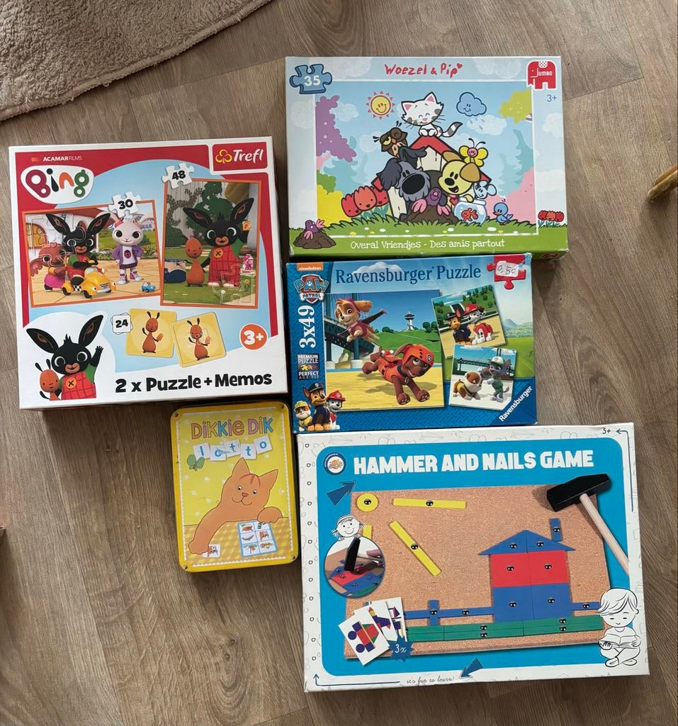 Diverse kinderpuzzels en spellen, Ophalen, 2 tot 4 jaar, Gebruikt, Meer dan 50 stukjes
