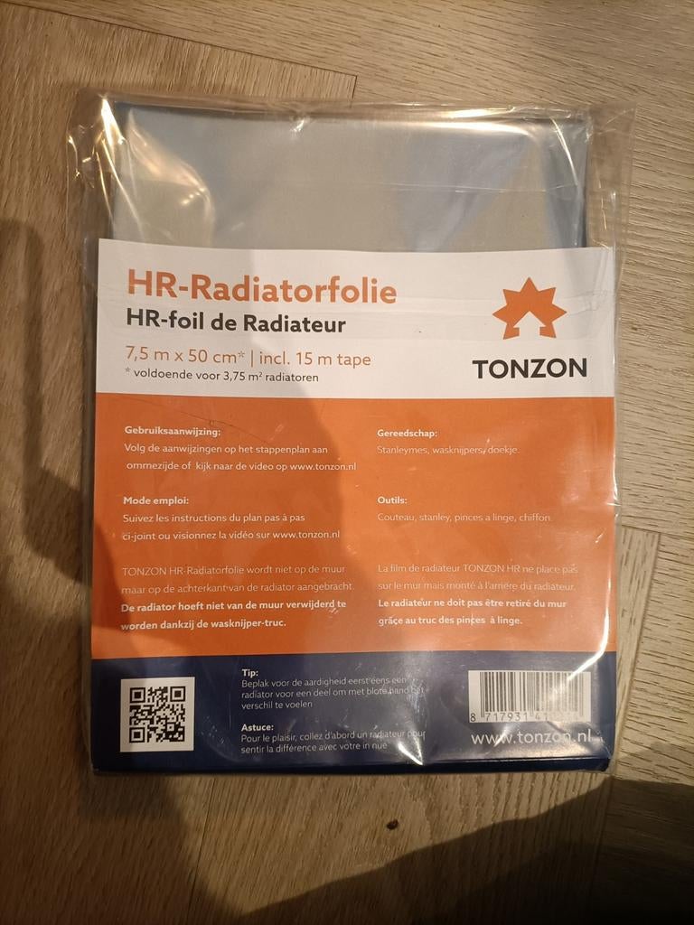 Nieuwe HR Radiatorfolie 7,5m x 50cm, Doe-het-zelf en Verbouw, Isolatie en Afdichting, Minder dan 4 cm, Overige materialen, Nieuw
