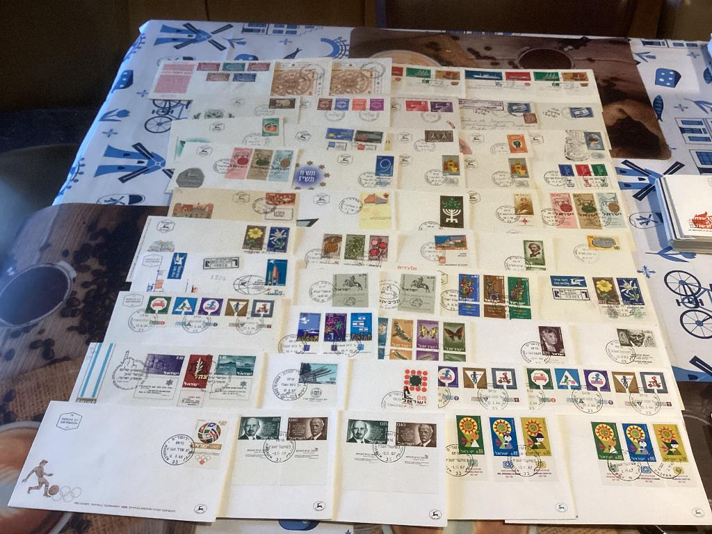 No18 Verzameling fdc Israel 1951-1968 50 stuks onbeschreven, Postzegels en Munten, Postzegels | Eerstedagenveloppen, Ophalen of Verzenden