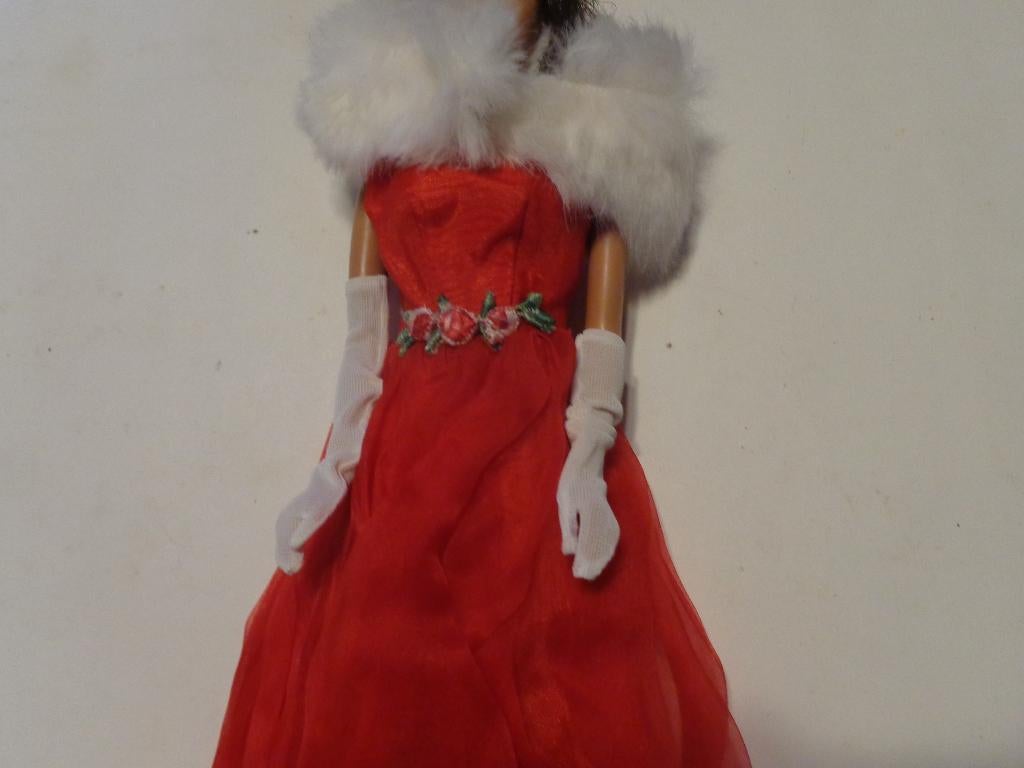 Barbie vintage Junior prom jurk stola handschoenen OT,s, Ophalen of Verzenden, Gebruikt, Kleertjes