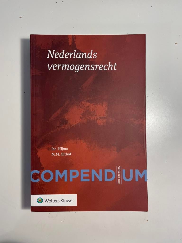 Compendium van het Nederlands vermogensrecht, Boeken, Studieboeken en Cursussen, Ophalen of Verzenden, Alpha, Gelezen, WO