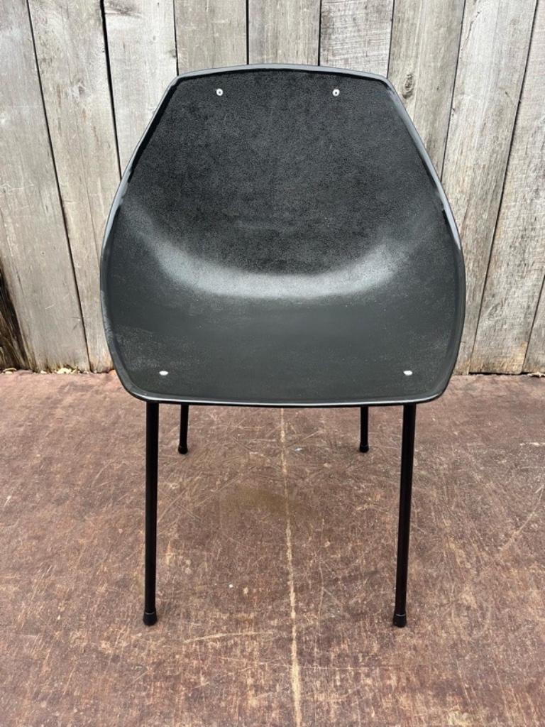 Pierre Guariche–Chaise Coquillage (Meurop) | 4 op voorraad, Tuin en Terras, Ophalen of Verzenden, Zo goed als nieuw, Kunststof