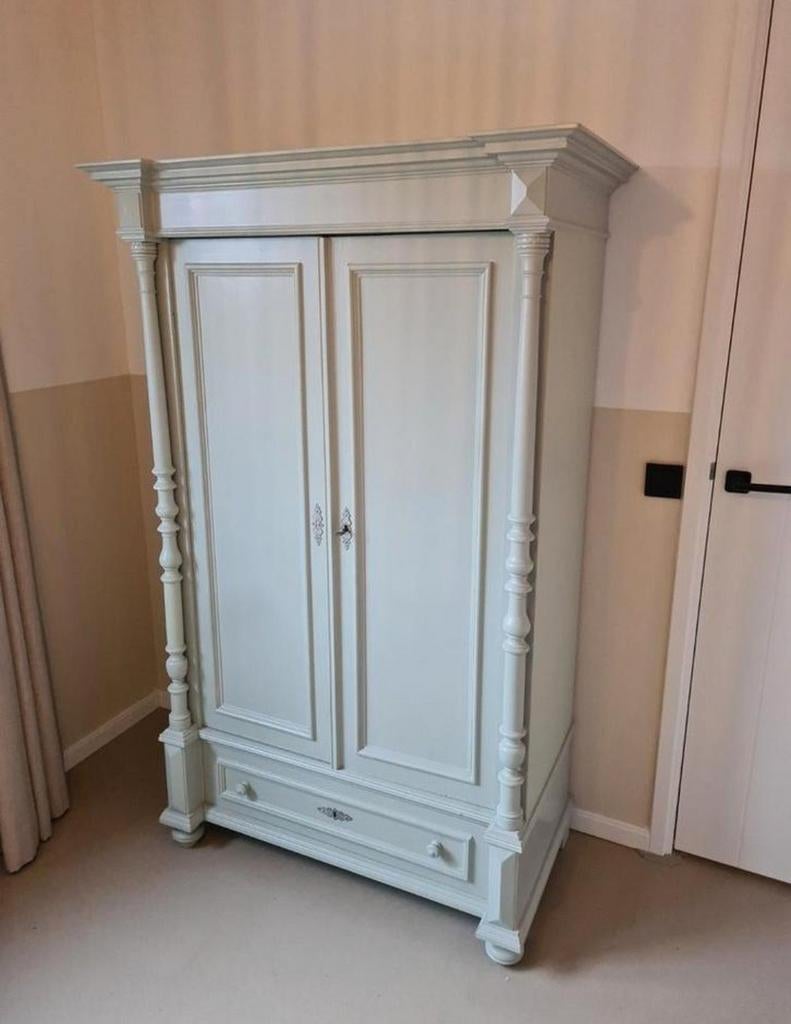 Brocante kledingkast - 111x59x178 cm, Huis en Inrichting, Kasten | Kledingkasten, Gebruikt, 100 tot 150 cm, 150 tot 200 cm, Brocante