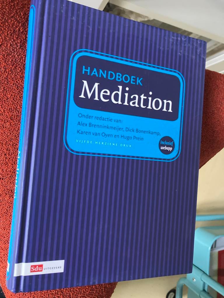 Handboek Mediation - Vijfde Herziene Druk, Boeken, Studieboeken en Cursussen, Ophalen of Verzenden, Gamma, Nieuw, HBO
