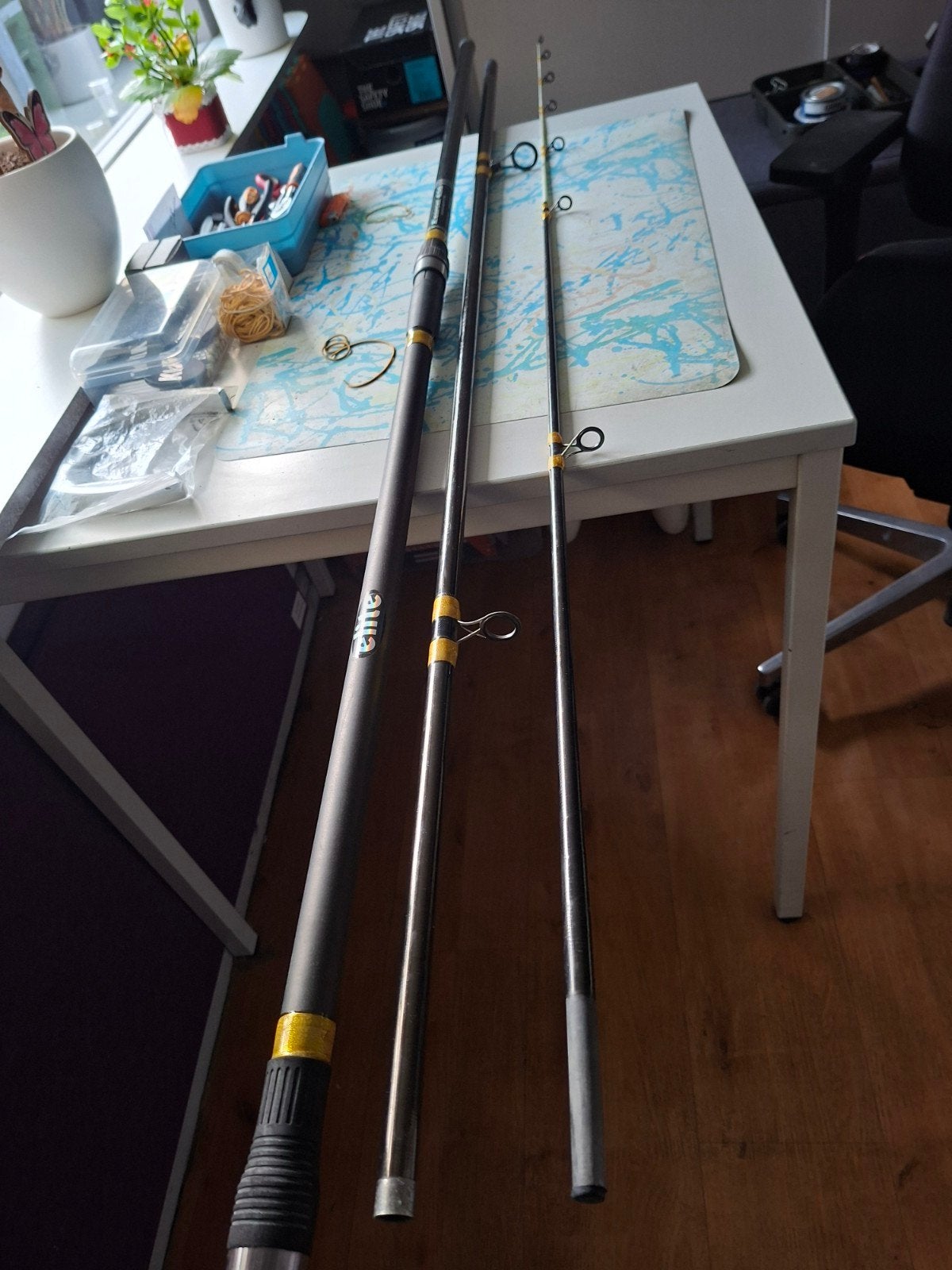 zeebaars hengel exorcist.met glasfiebertop, Watersport en Boten, Ophalen, Werphengel