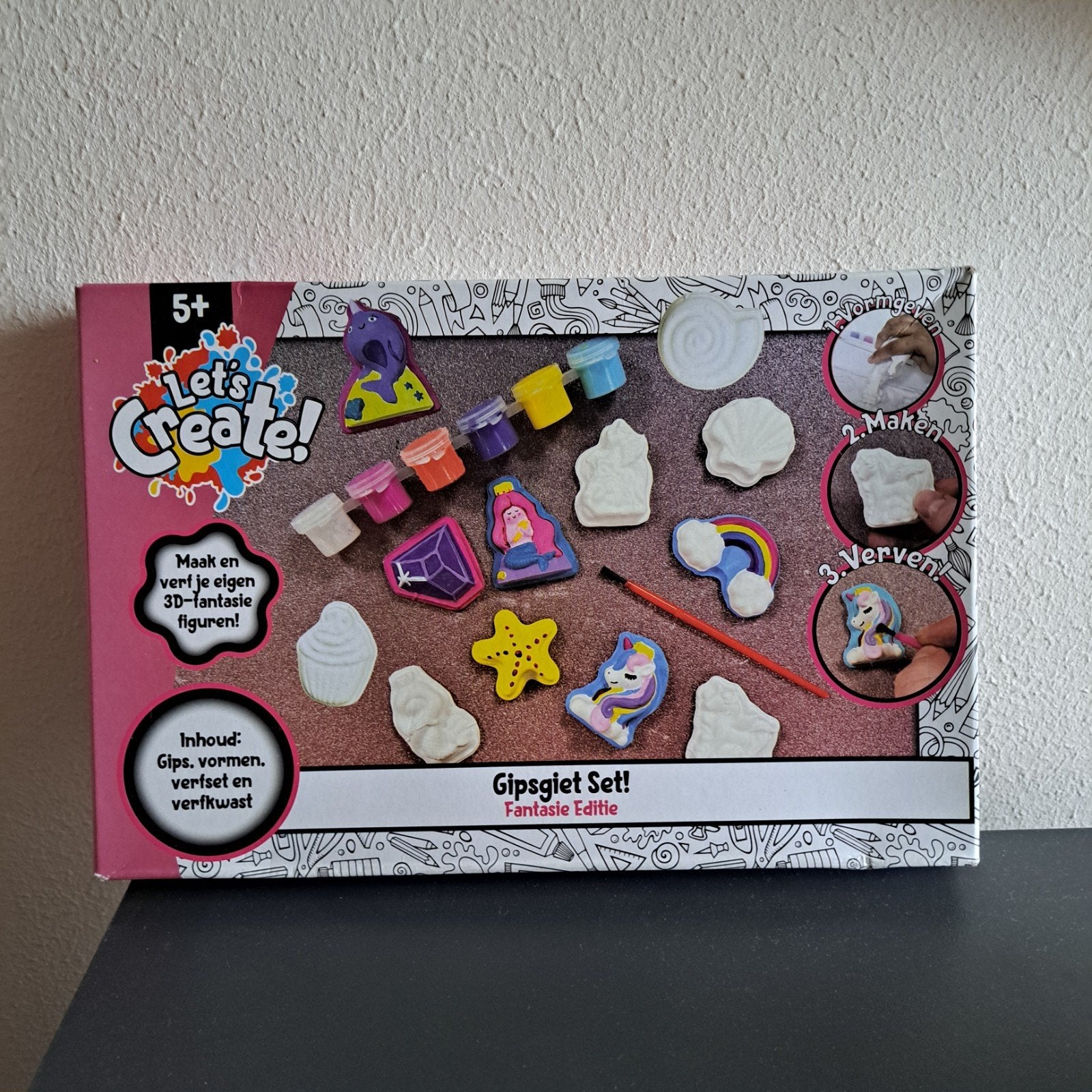 Let's Create! Gipsgiet Set - Fantasie Editie (Ongeopend), Fantasie, Nieuw, Meerkleurig, Ophalen of Verzenden