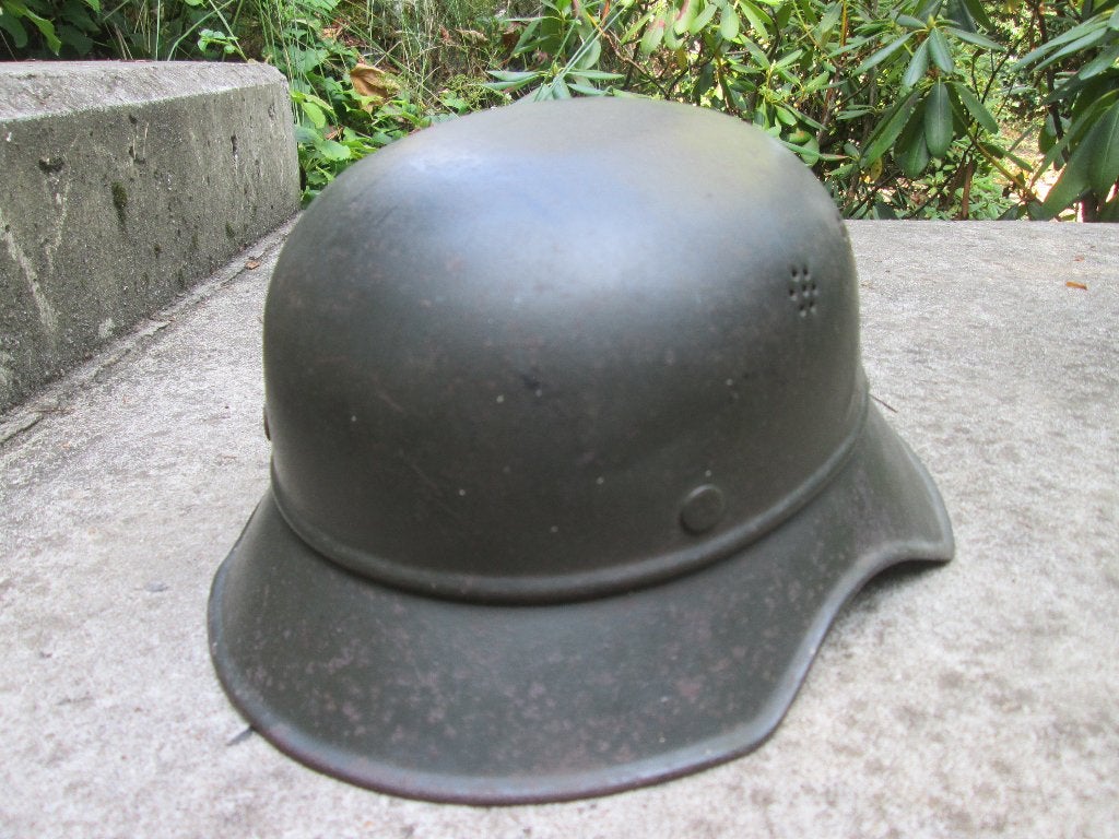 Duitse helm gladiator model wehrmacht groen VOLKSSTURM. TOP, Ophalen of Verzenden, Landmacht, Nederland, Helm of Baret
