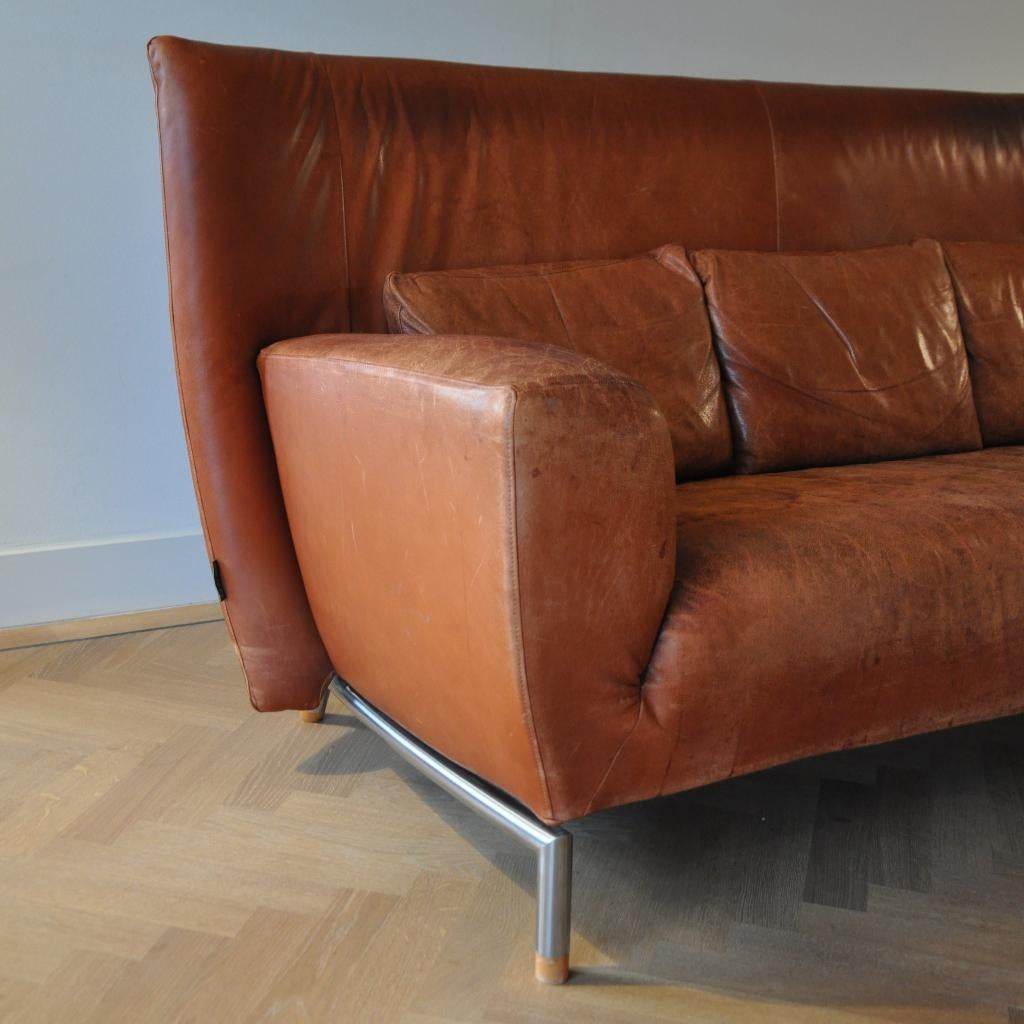 Bankstel High Noon van Gerard van de Berg, Huis en Inrichting, Banken | Bankstellen, Ophalen, Gebruikt, Moderne lederen design bank