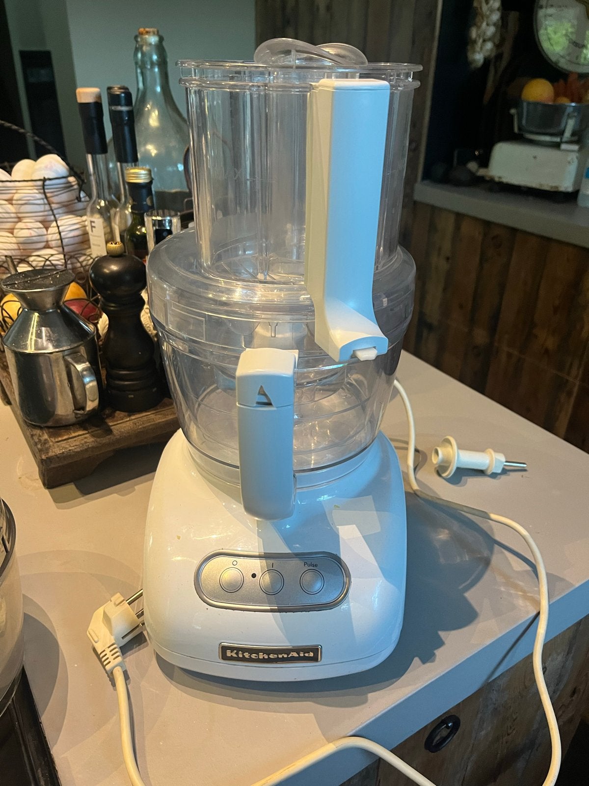 KitchenAid Foodprocessor 650W met diverse accessoires, Witgoed en Apparatuur, 2 tot 3 liter, Ophalen of Verzenden, Gebruikt, 2 snelheden