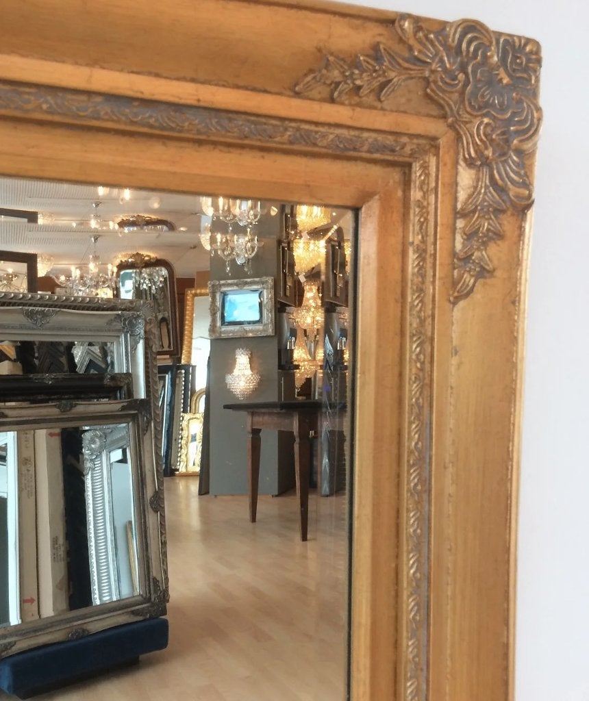 Wij gaan stoppen Barok spiegel Milano Goud /zilver 65 x 75, Verzenden, Nieuw, Minder dan 100 cm, Rechthoekig